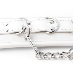 BDSMaster Menottes de chevilles Cuff Bomb Blanches 